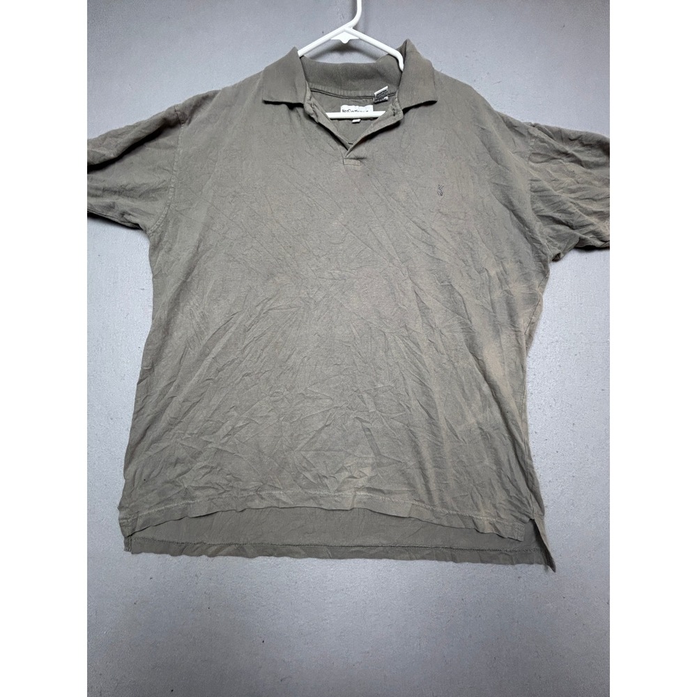 Yves Saint Laurent Polo Shirt 100% Cotton Olive Green XL Mens